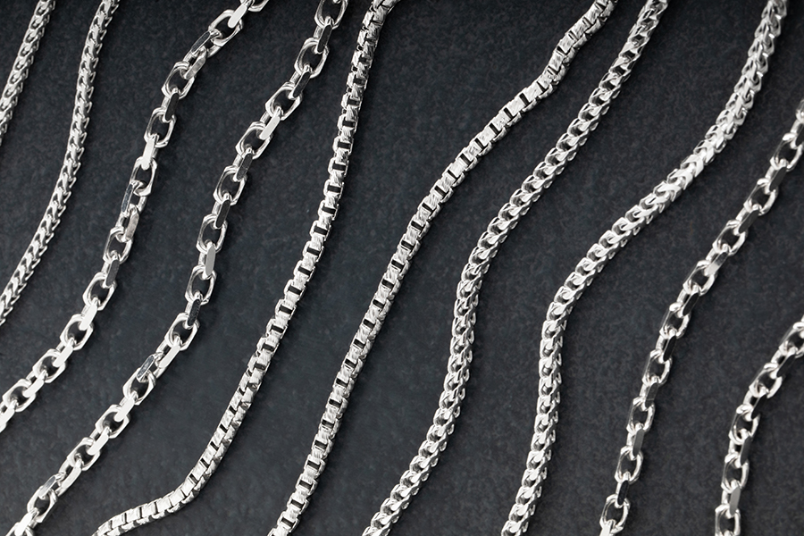 Designer silver chain discount
