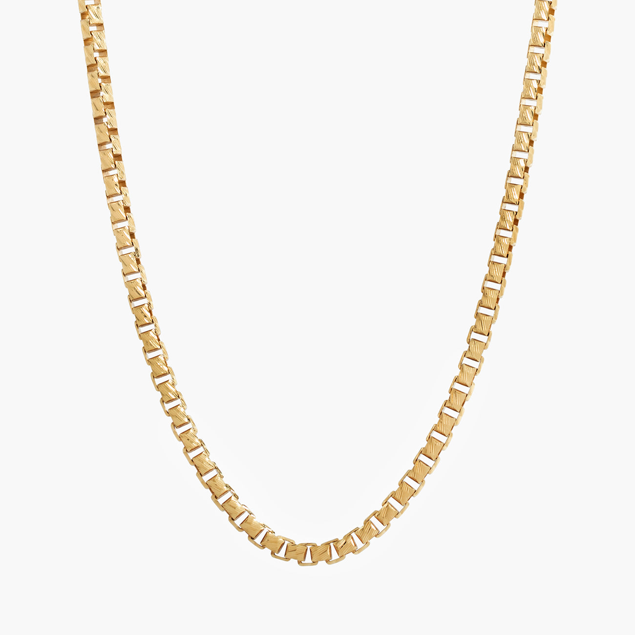3mm Round Box Chain (Diamond Cut), 14k Yellow Gold