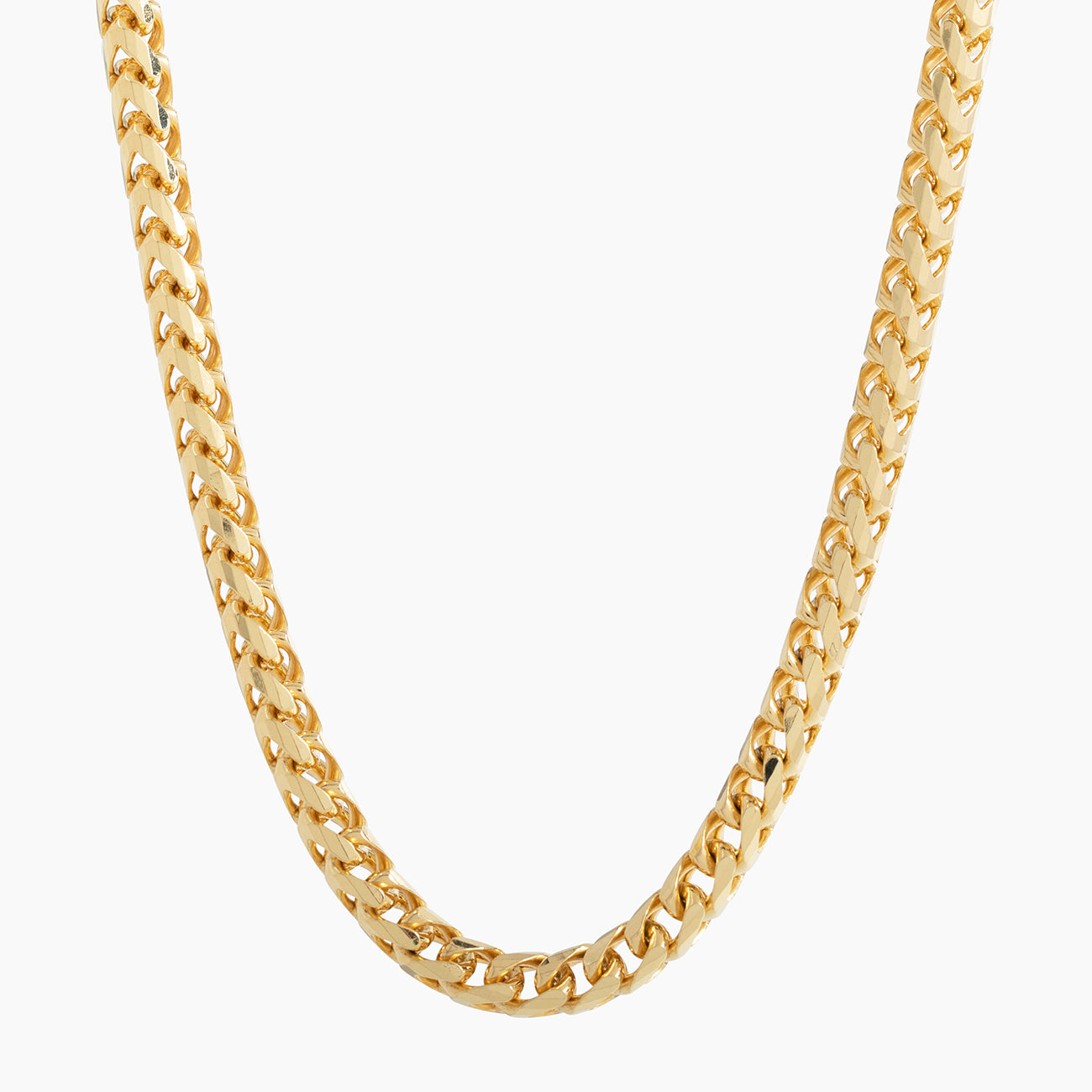 4mm Diamond Cut Franco Chain, 14k Yellow Gold