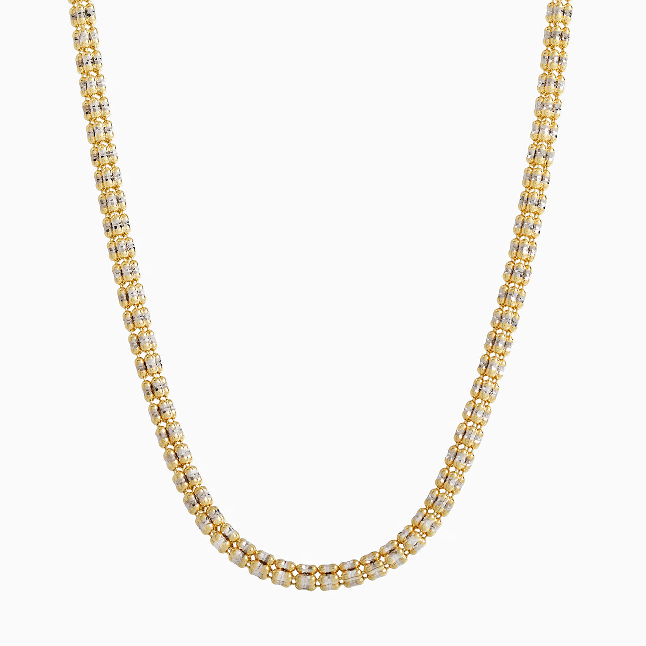 4mm Ice Chain, 14k Gold (Two Tone) - Main Image