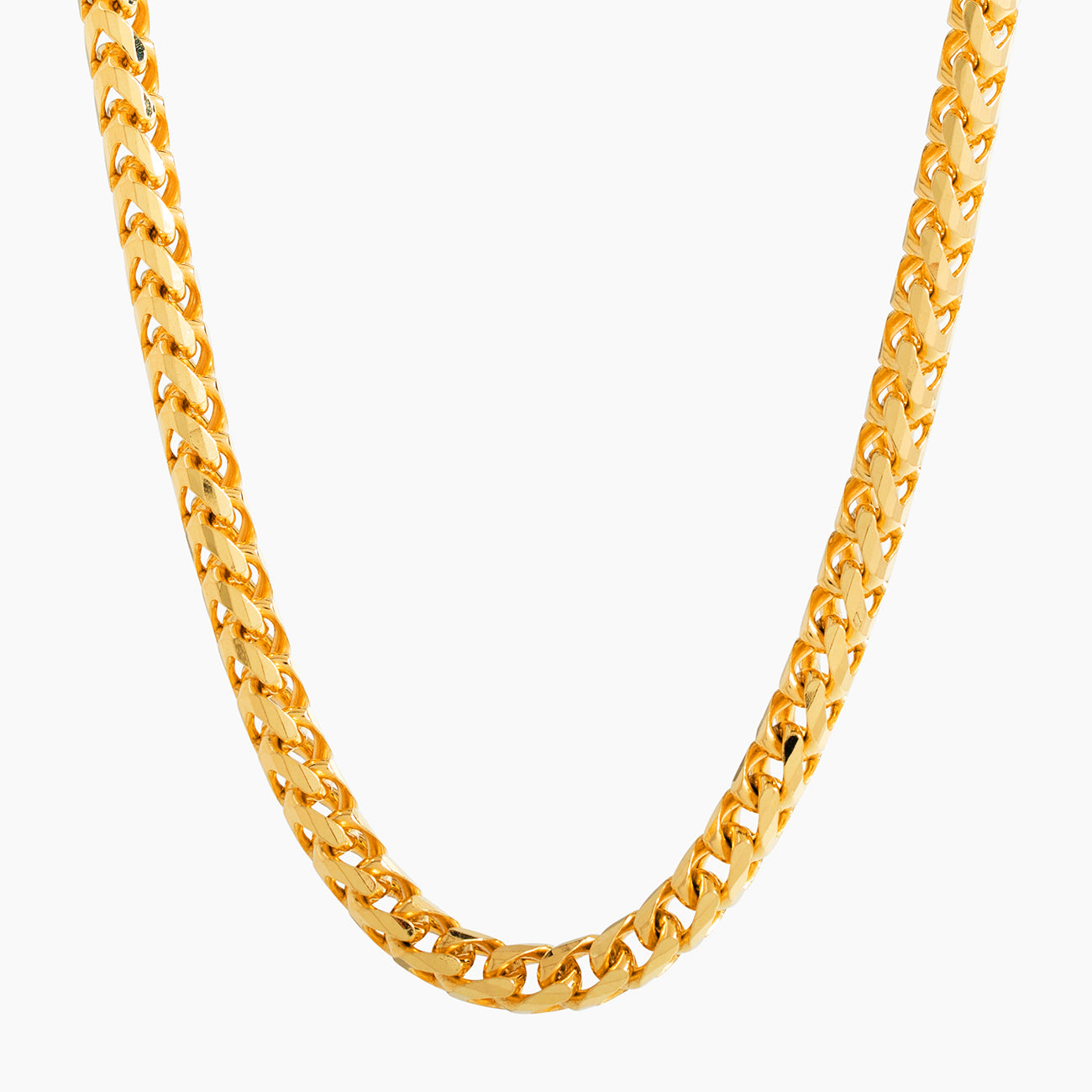 5mm Diamond Cut Franco Chain, 22k Gold - Main Image