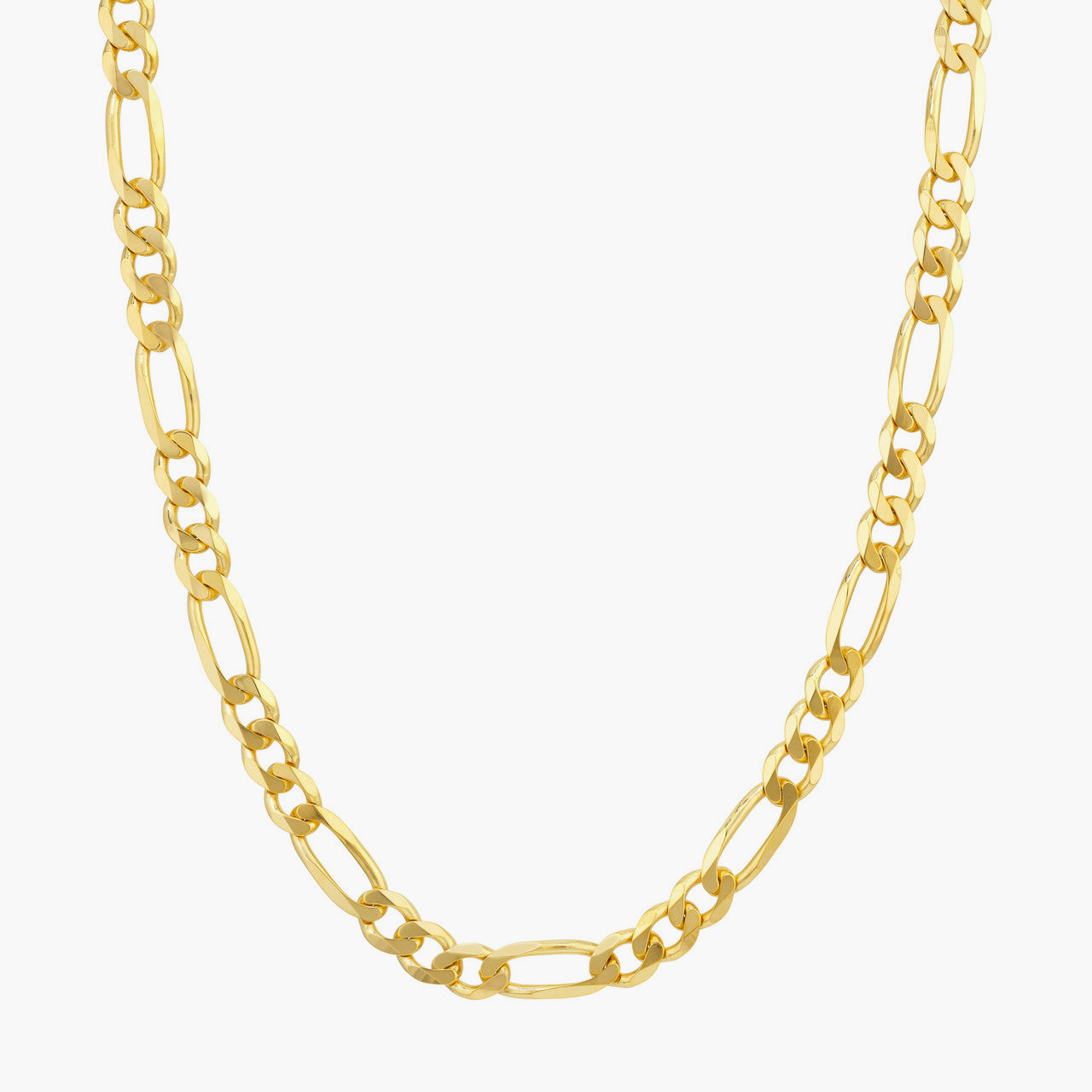 8mm Figaro Chain, 14k Yellow Gold - Main Image