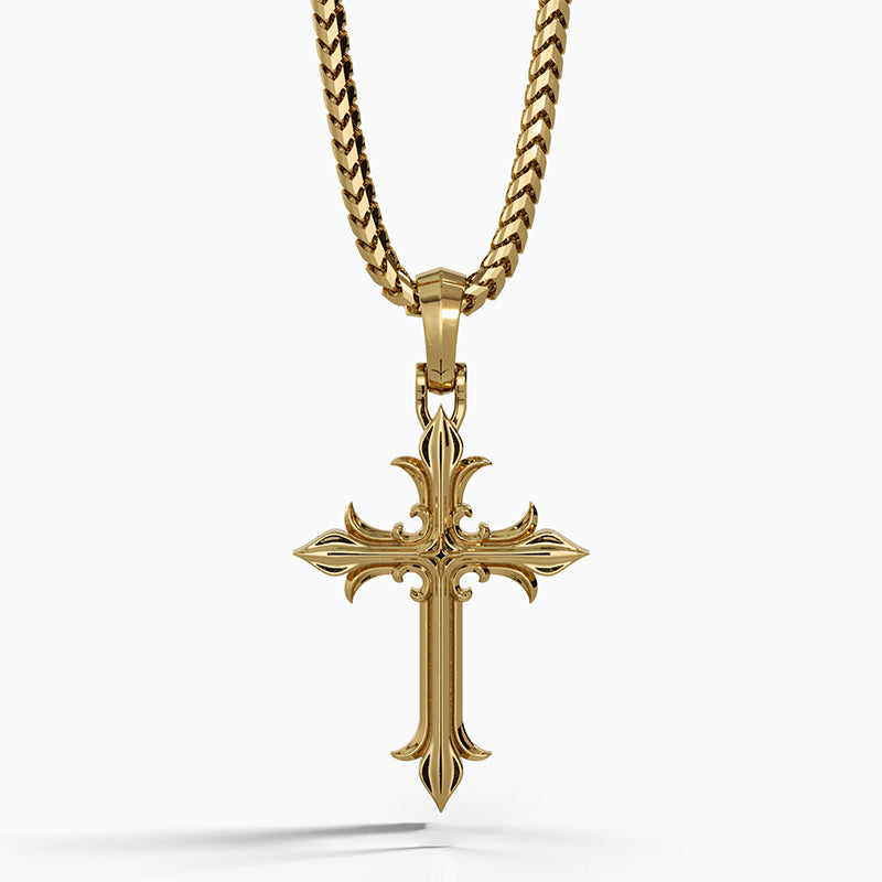 Mens Gold Cross Pendant | Faith by Proclamation Jewelry