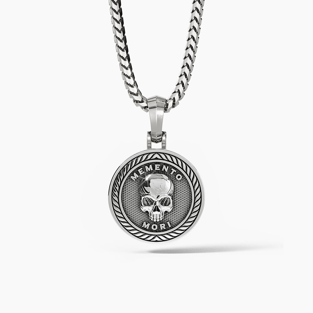Memento Mori, Silver Skull Pendant - Main Image
