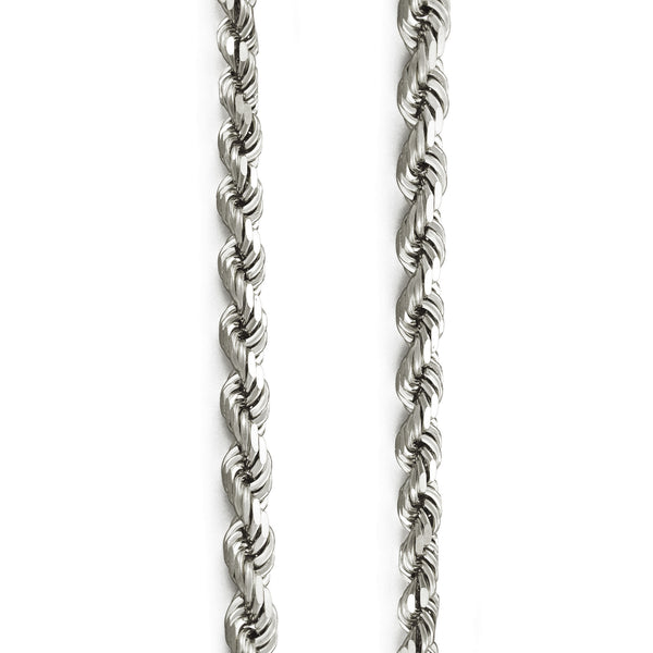 4mm Silver Rope Chain, Silver Chain for Men, Diamond Cut Rope Necklace Proclamation
