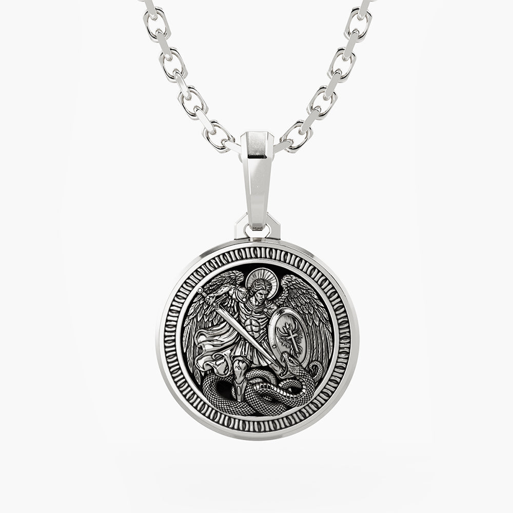 925 Sterling Silver Archangel Michael Pendant Silver Pendant
