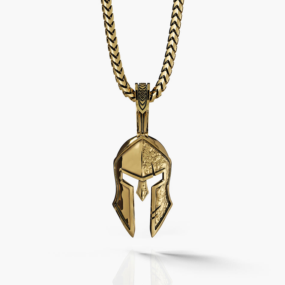 Spartan Pendant by Proclamation Jewelry, Gold Mens Spartan Necklace