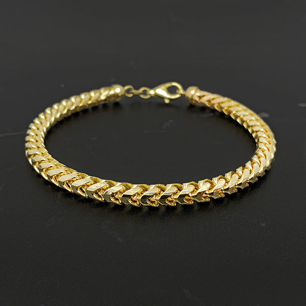 Men's Diamond Cut Franco Bracelet