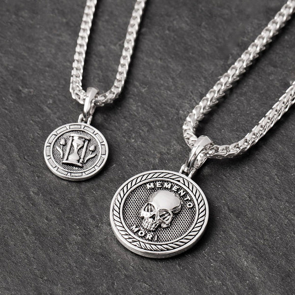 Memento mori necklace clearance
