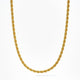 2.5mm Diamond Cut Rope Chain, 14k Yellow Gold