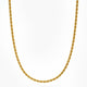 2mm Diamond Cut Rope Chain, 14k Yellow Gold