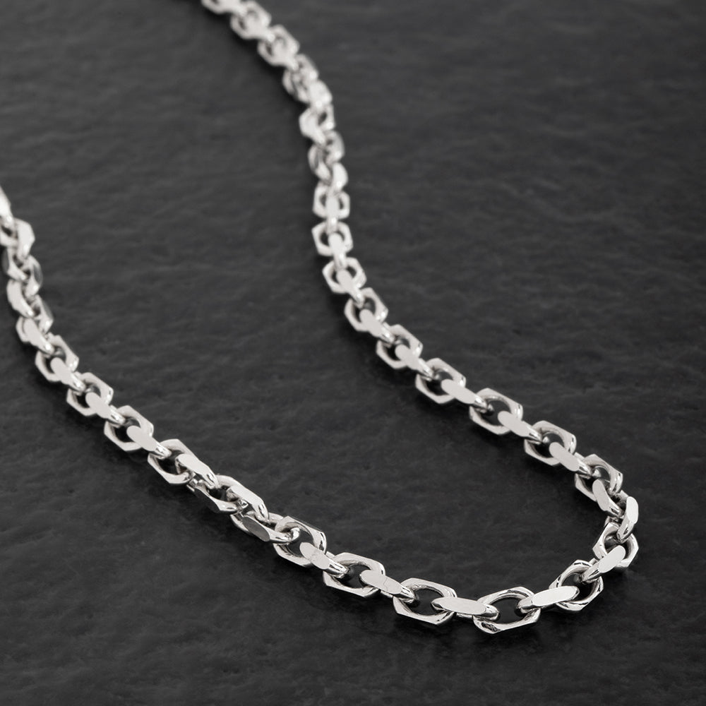 3mm Silver Forza, Heavy-Link Chain | Silver Necklace by 3mm Silver Forza, Heavy-Link Chain | Silver Necklace by