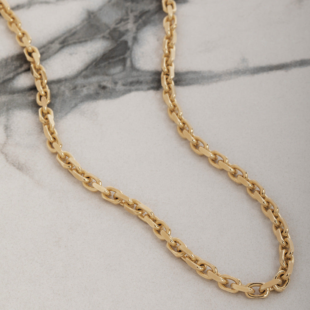 2mm Hermes (Heavy Link) Chain, 14k Yellow Gold