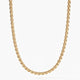 3.5mm Round Box Chain, 18k Yellow Gold