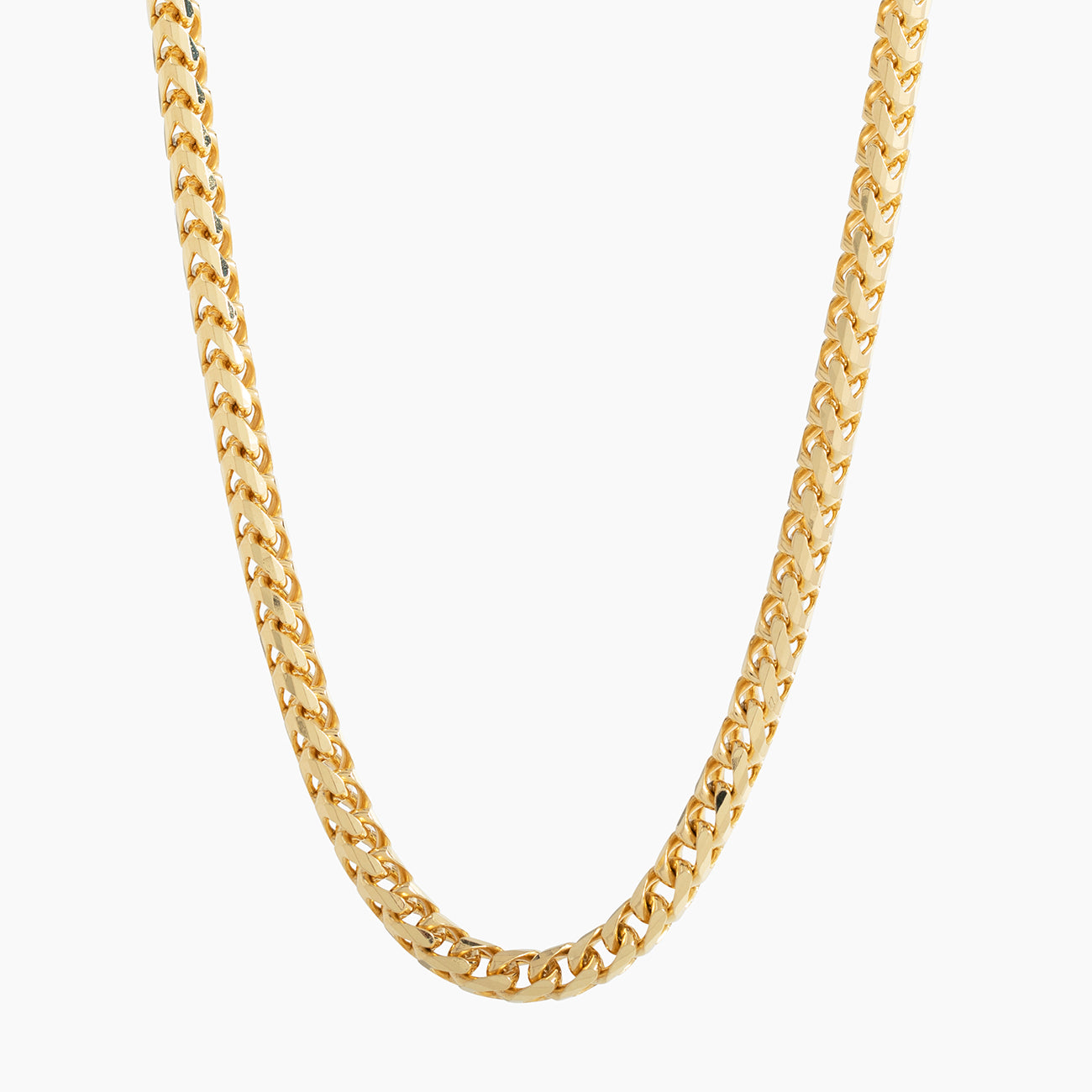 3mm Diamond Cut Franco Chain, 14k Yellow Gold