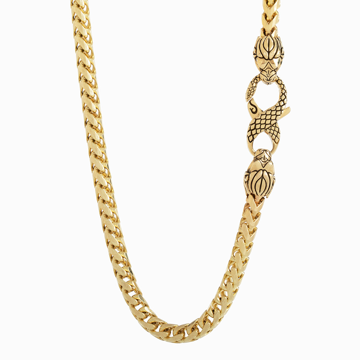Men's 24" 3mm Franco Chain Necklace - Gold Plated Stainless Steel, Unisex + Gift Box