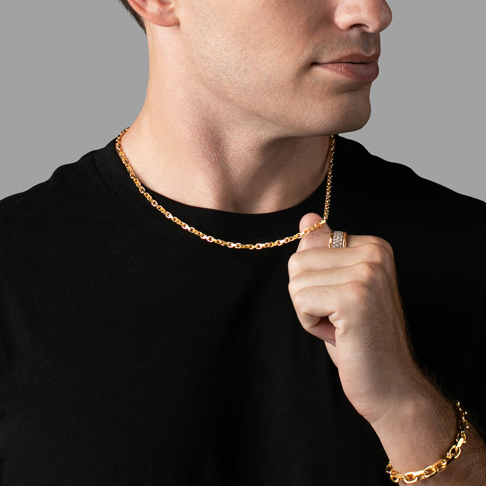 3mm Hermes Heavy Link 22K Gold Chain | Proclamation Jewelry