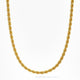 3mm Diamond Cut Rope Chain, 14k Yellow Gold