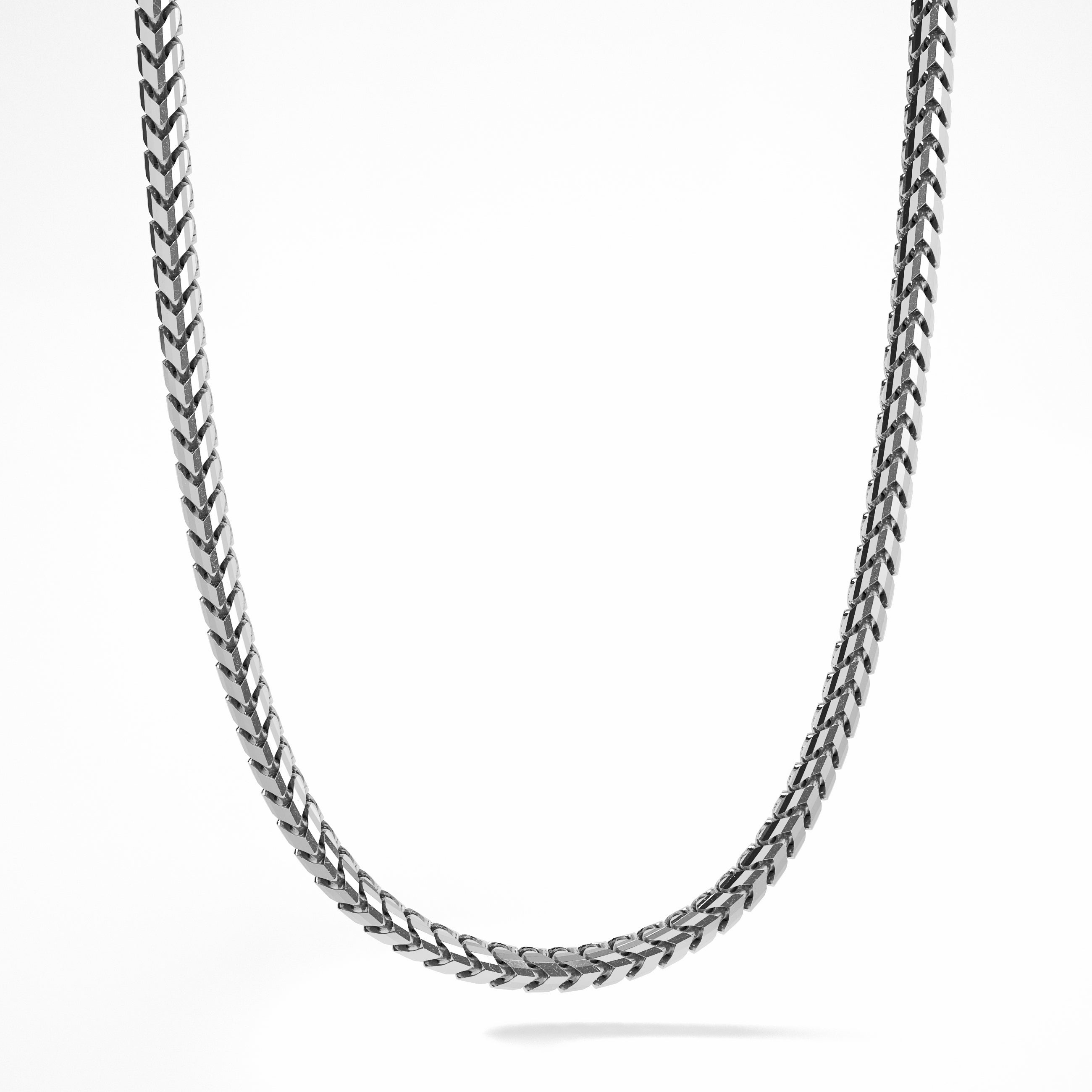 3mm Diamond Cut Franco Chain, Platinum