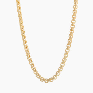 3mm Round Box Chain, 14k Yellow Gold