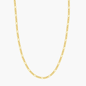 4mm Figaro Chain, 14k Yellow Gold