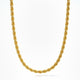 4mm Diamond Cut Rope Chain, 14k Yellow Gold