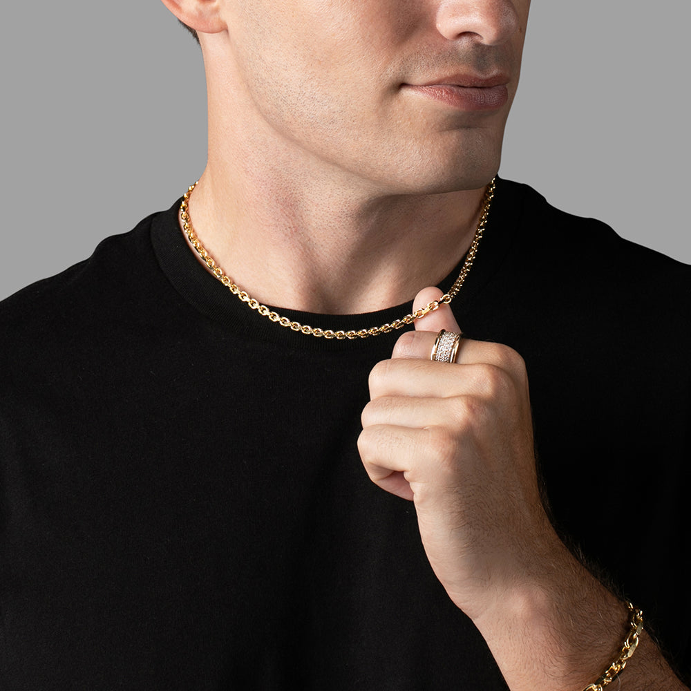 4mm Hermes (Heavy Link) Chain, solid 14k Yellow Gold — Proclamation