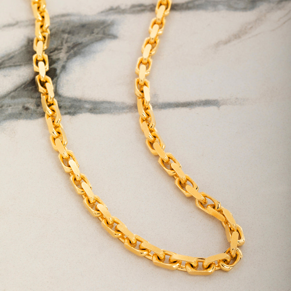 4mm Hermes Heavy Link 22K Gold Chain | Proclamation Jewelry