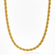 5mm Diamond Cut Rope Chain, 14k Yellow Gold