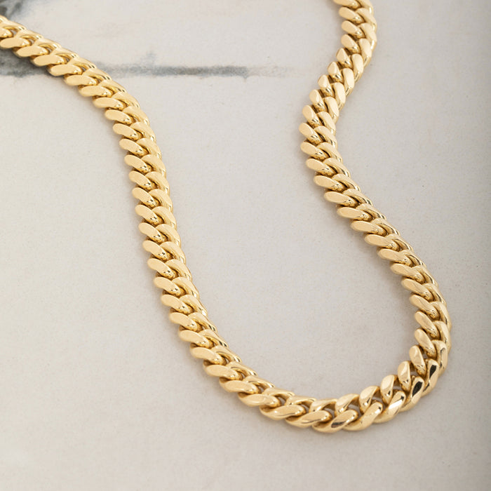 Nuragold 18K Solid Yellow Gold Miami Cuban Link Chain – Multiple Widths & Lengths (Made In Italy)