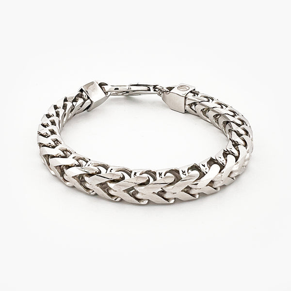 7mm Silver Bracelet for Men, Silver Franco Chain