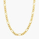 8mm Figaro Chain, 14k Yellow Gold
