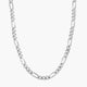 8mm Silver Figaro Chain