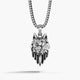 Alpha, Platinum Wolf Pendant with Diamonds