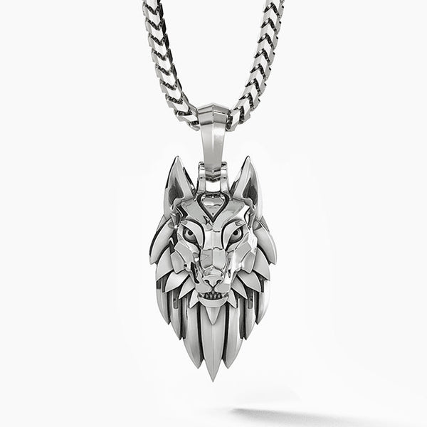 Alpha, Silver Wolf Pendant