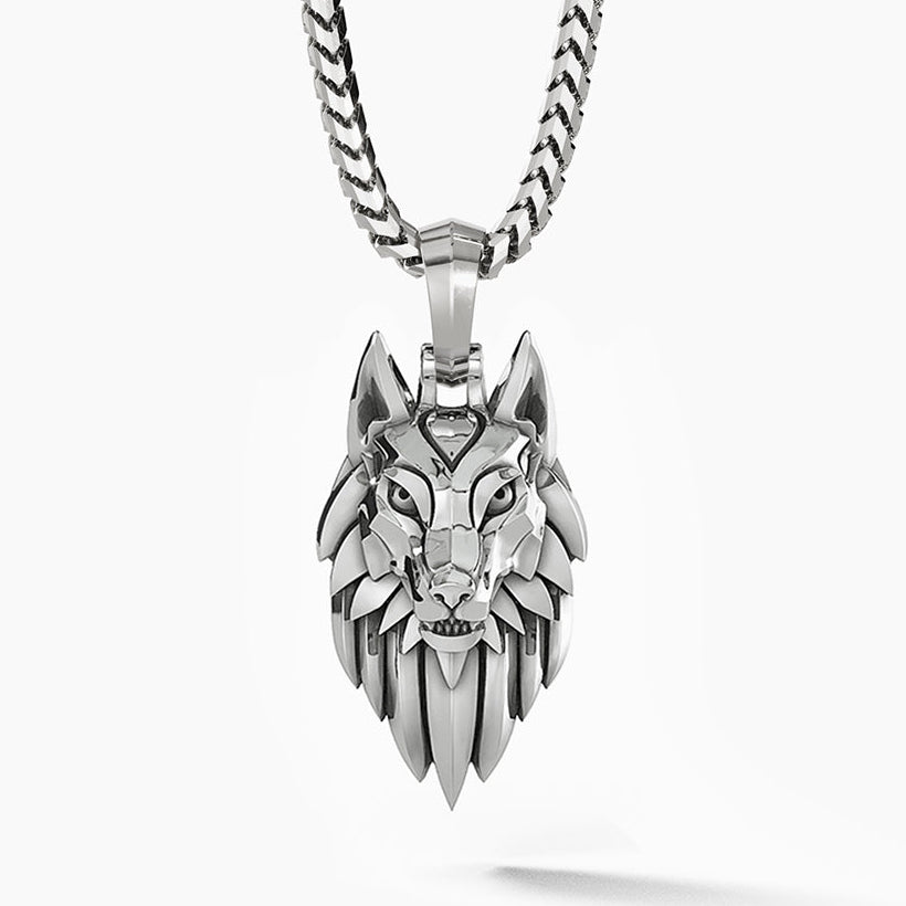 Alpha, Silver Wolf Pendant