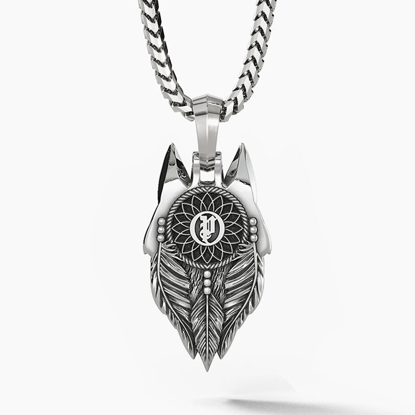 Alpha, Silver Wolf Pendant