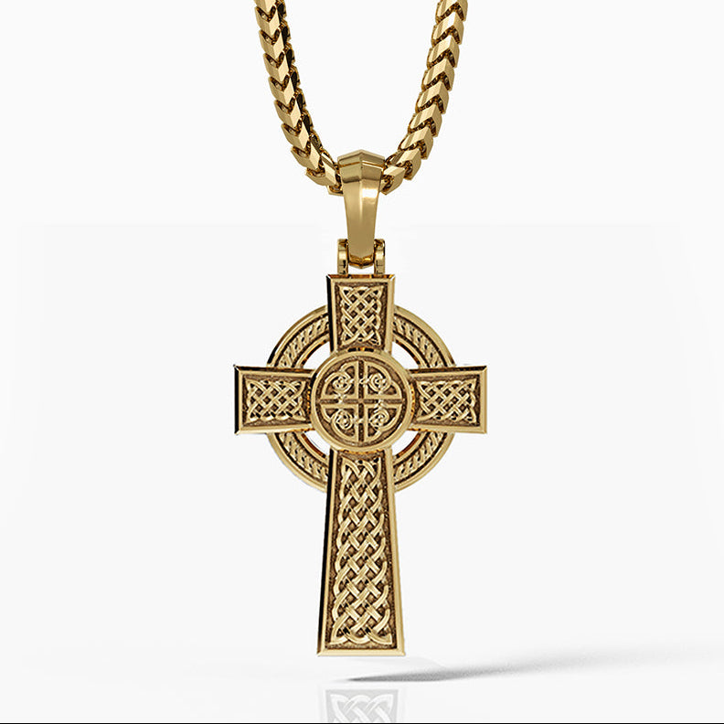 Celtic, Gold Cross Pendant