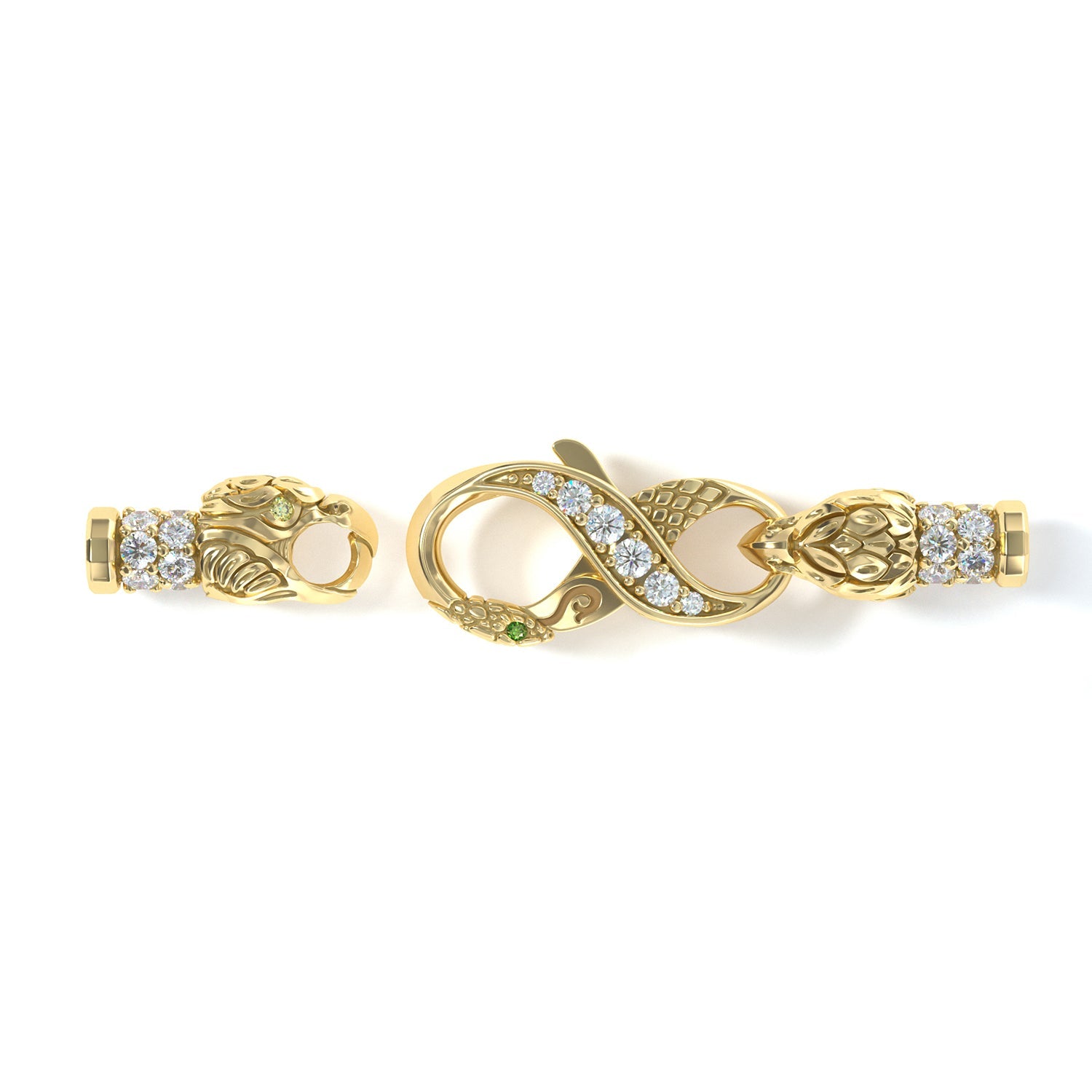 3mm Eagle King's Clasp, 18k Yellow Gold