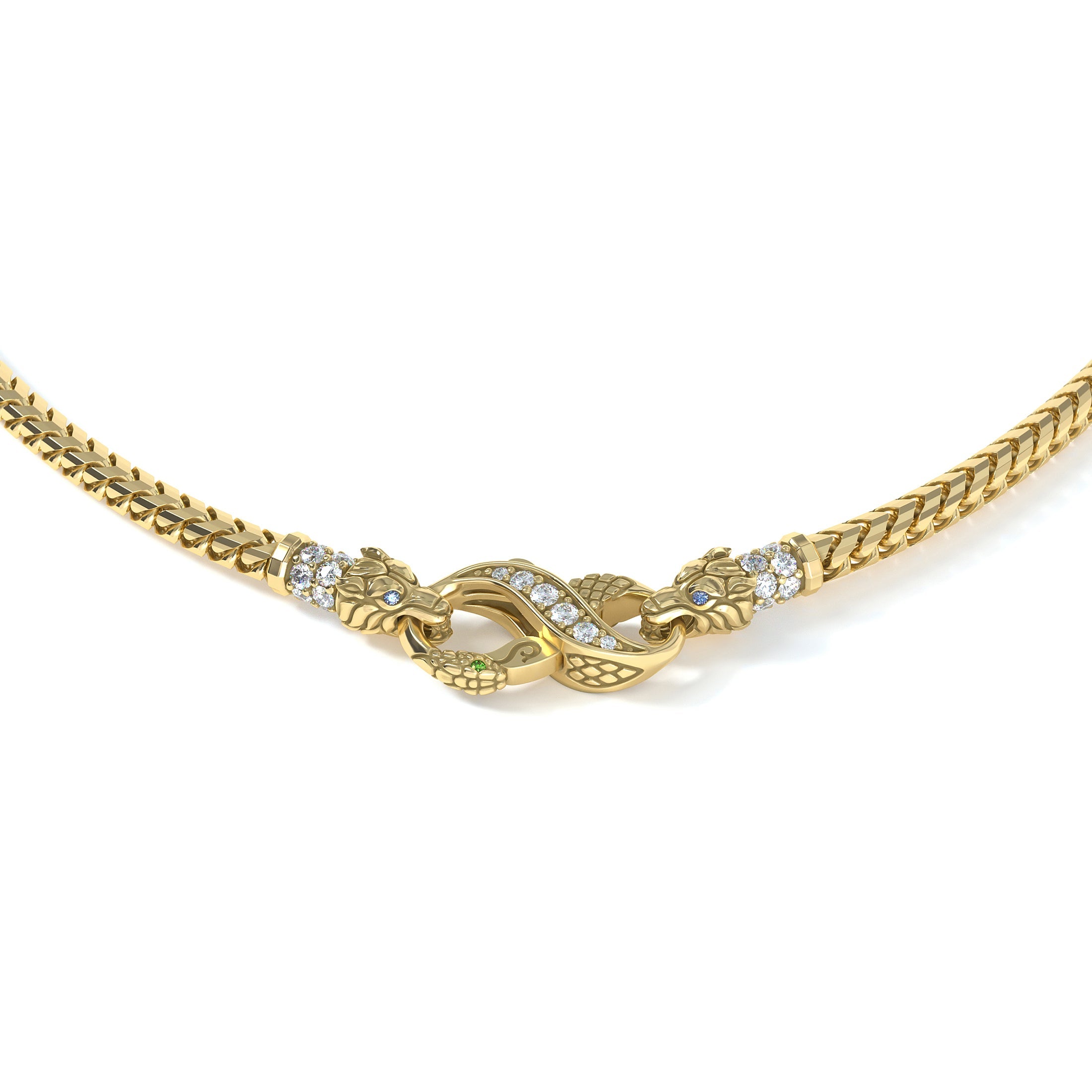 3mm Wolf King's Clasp, 10k Yellow Gold