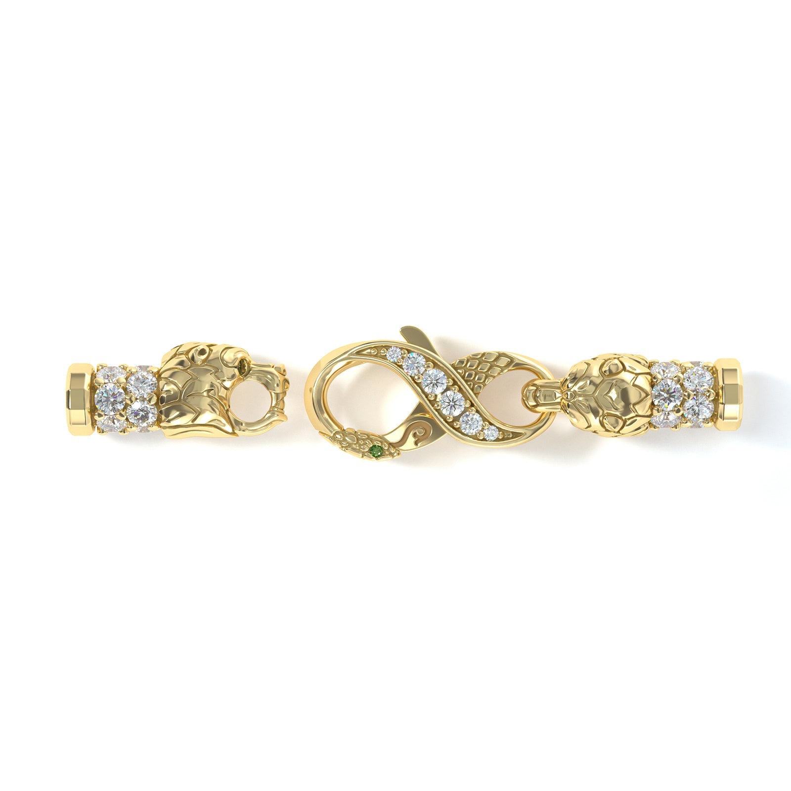 4mm Bear King's Clasp, 18k Yellow Gold