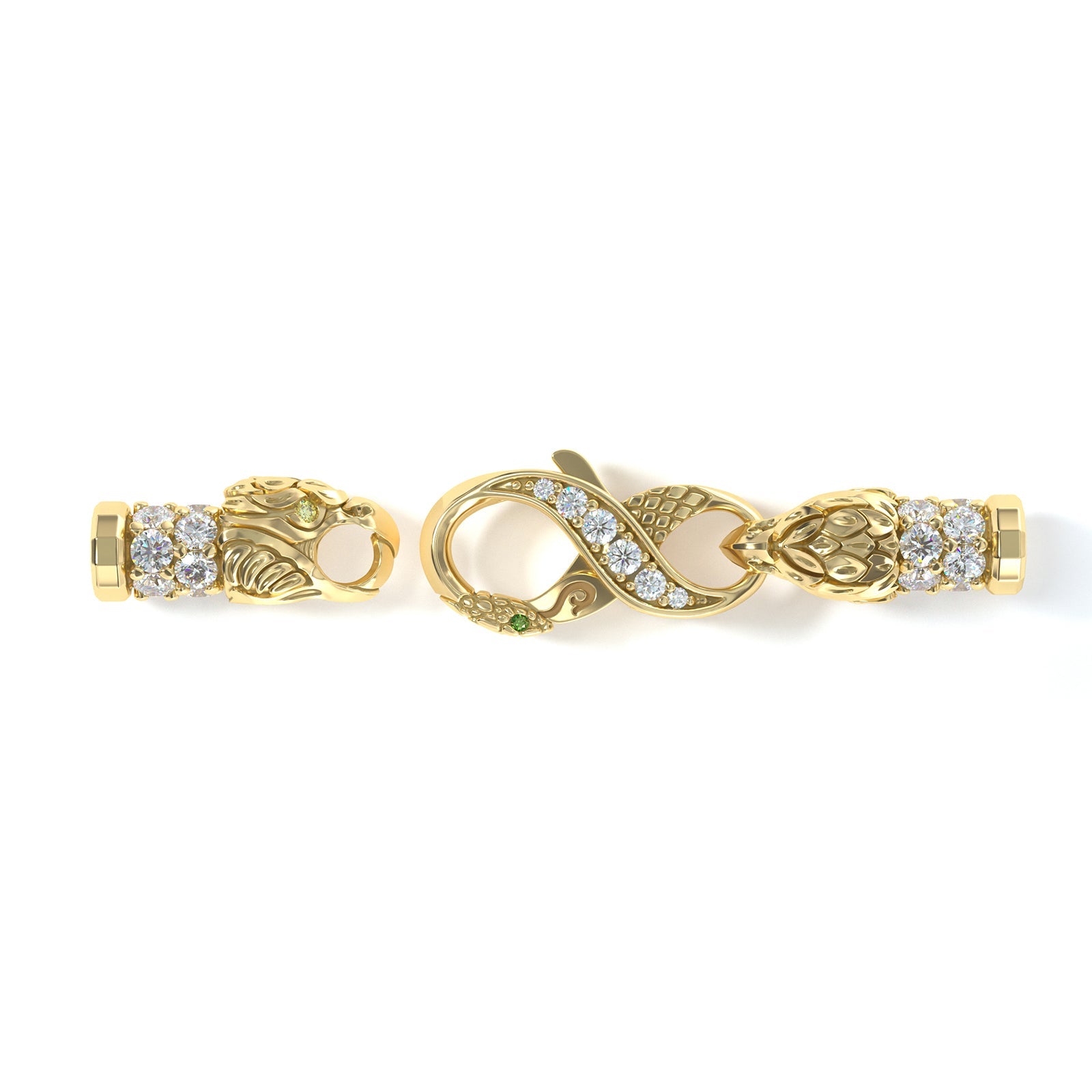 4mm Eagle King's Clasp, 18k Yellow Gold