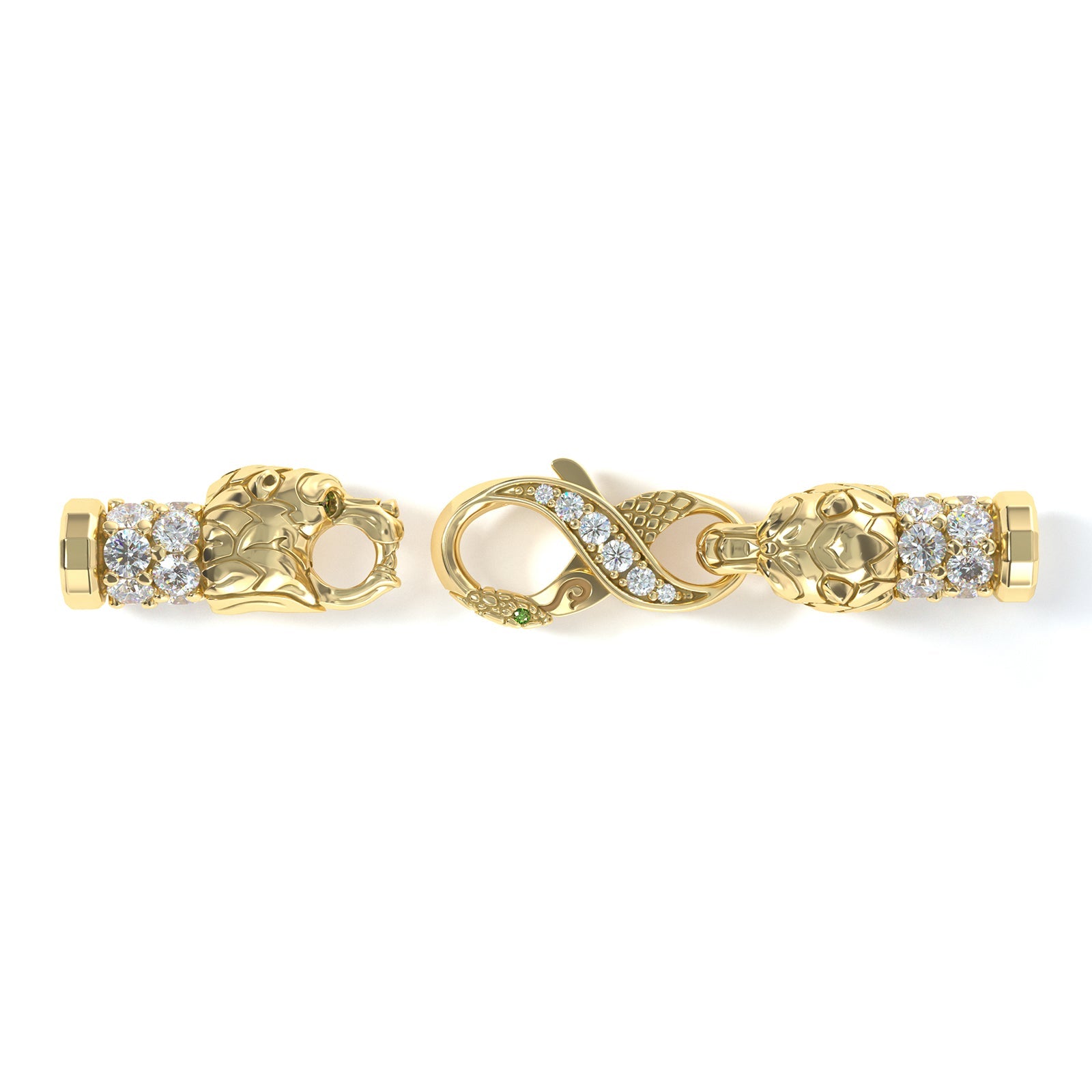 5mm Bear King's Clasp, 14k Yellow Gold
