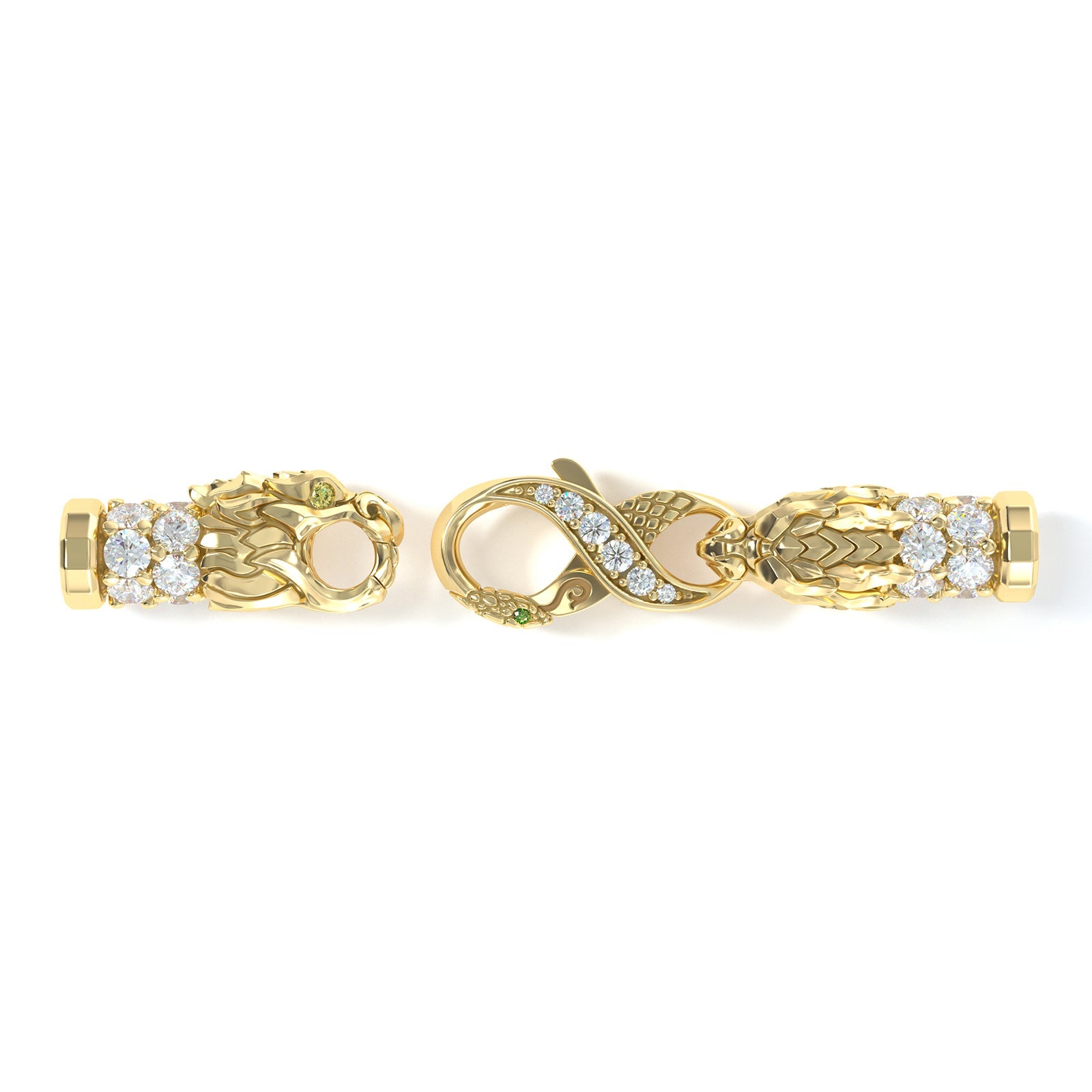 5mm Dragon King's Clasp, 14k Yellow Gold