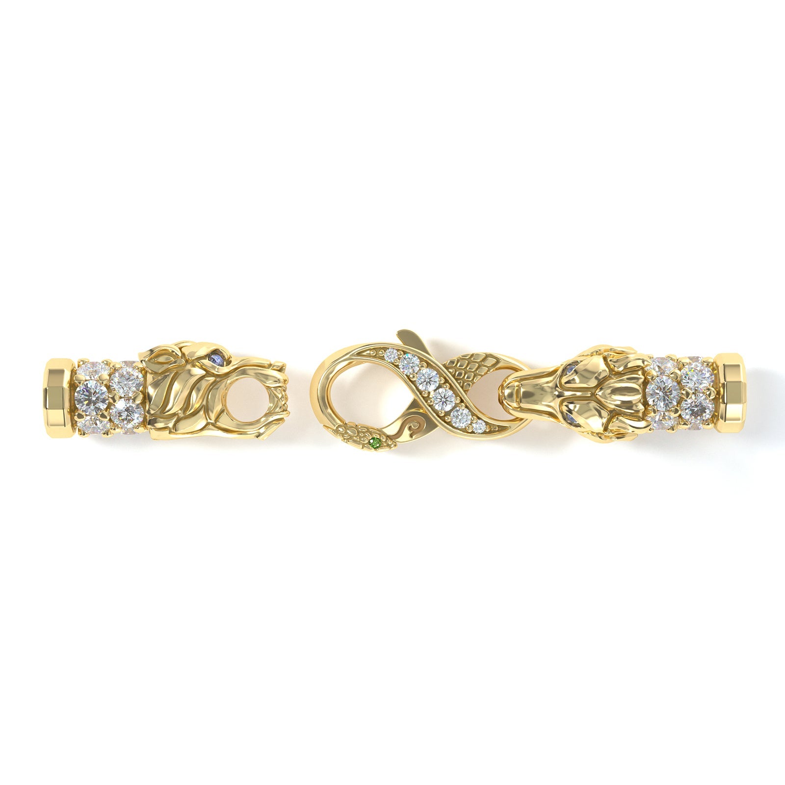 5mm Wolf King's Clasp, 10k Yellow Gold