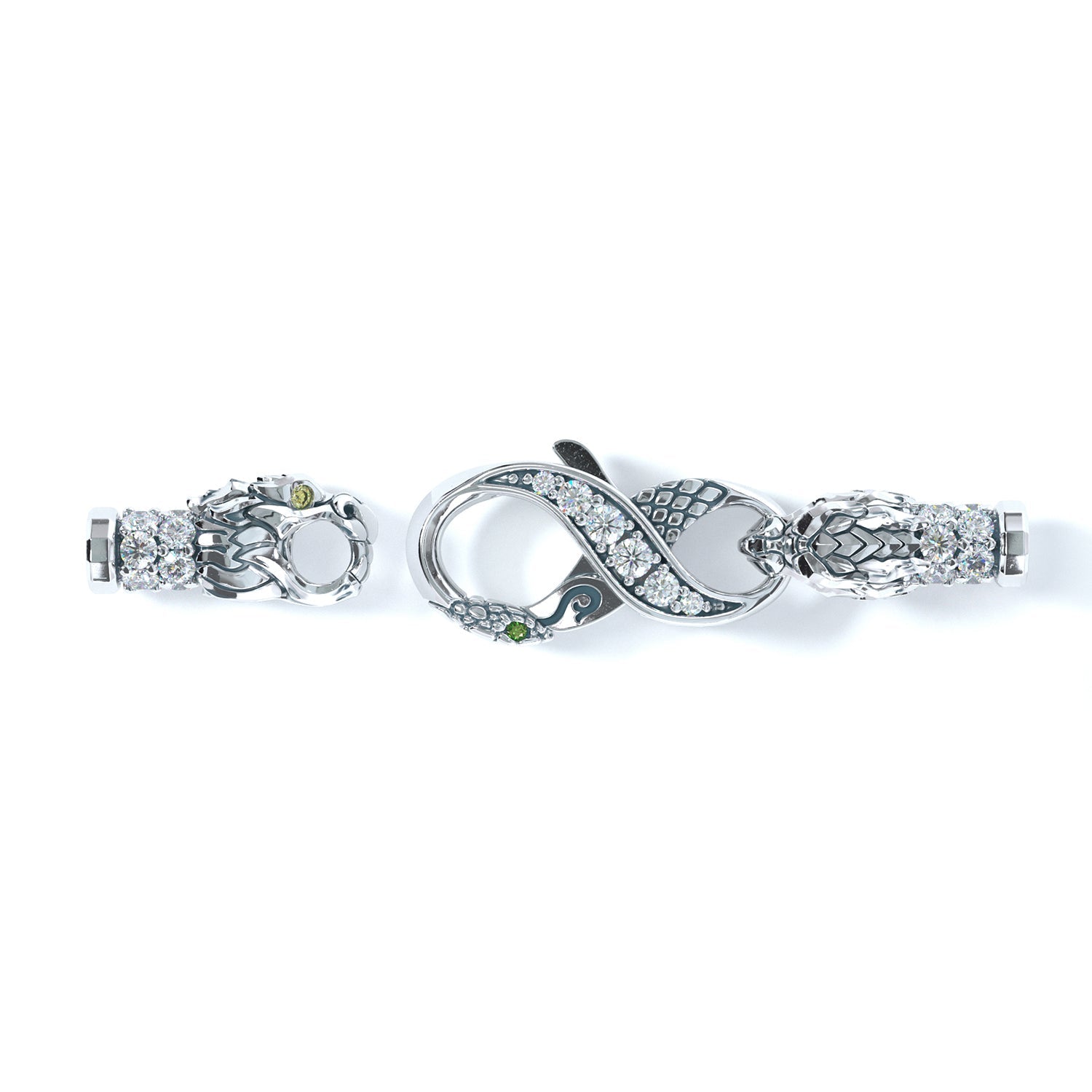 3mm Dragon King's Clasp, Platinum