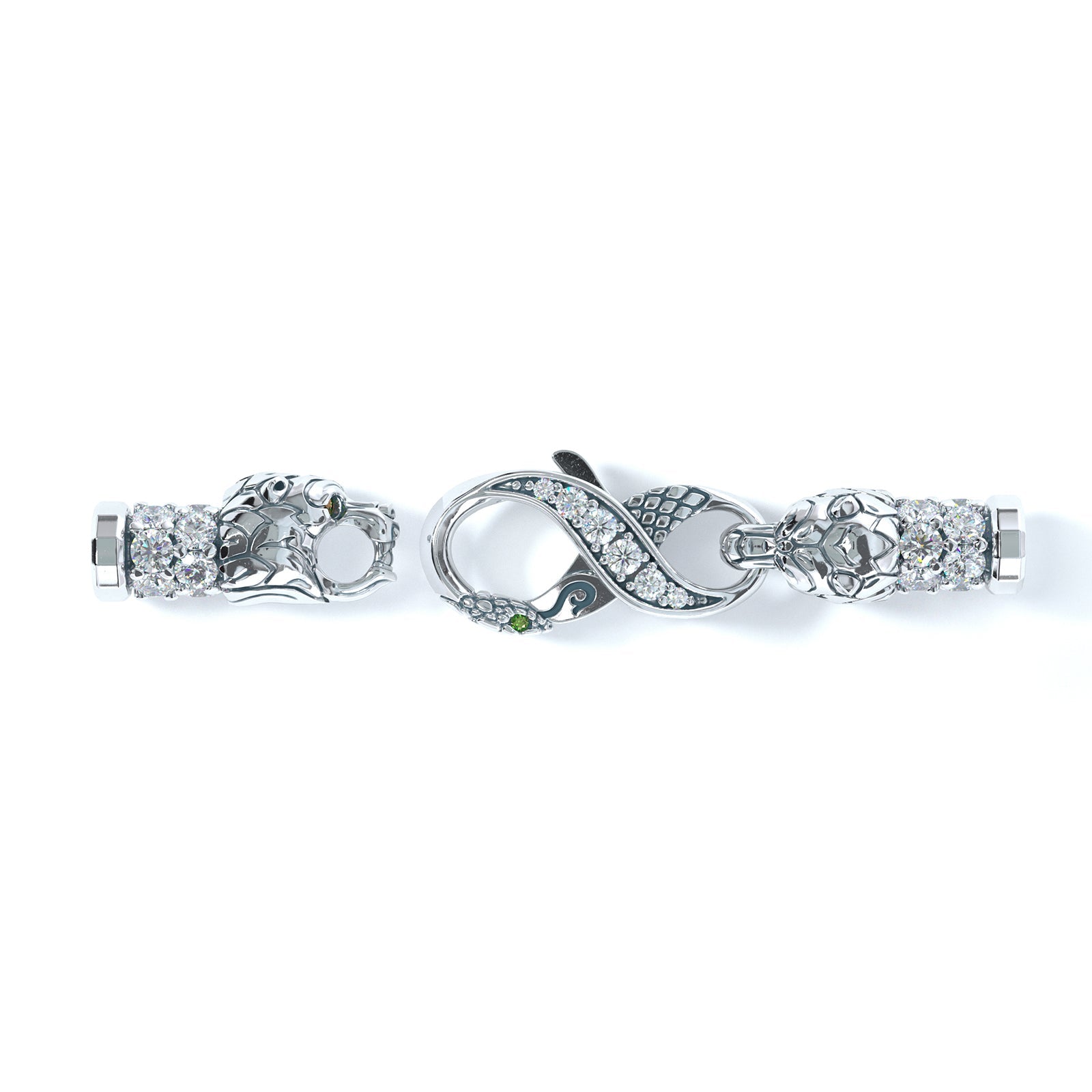 4mm Bear King's Clasp, Platinum