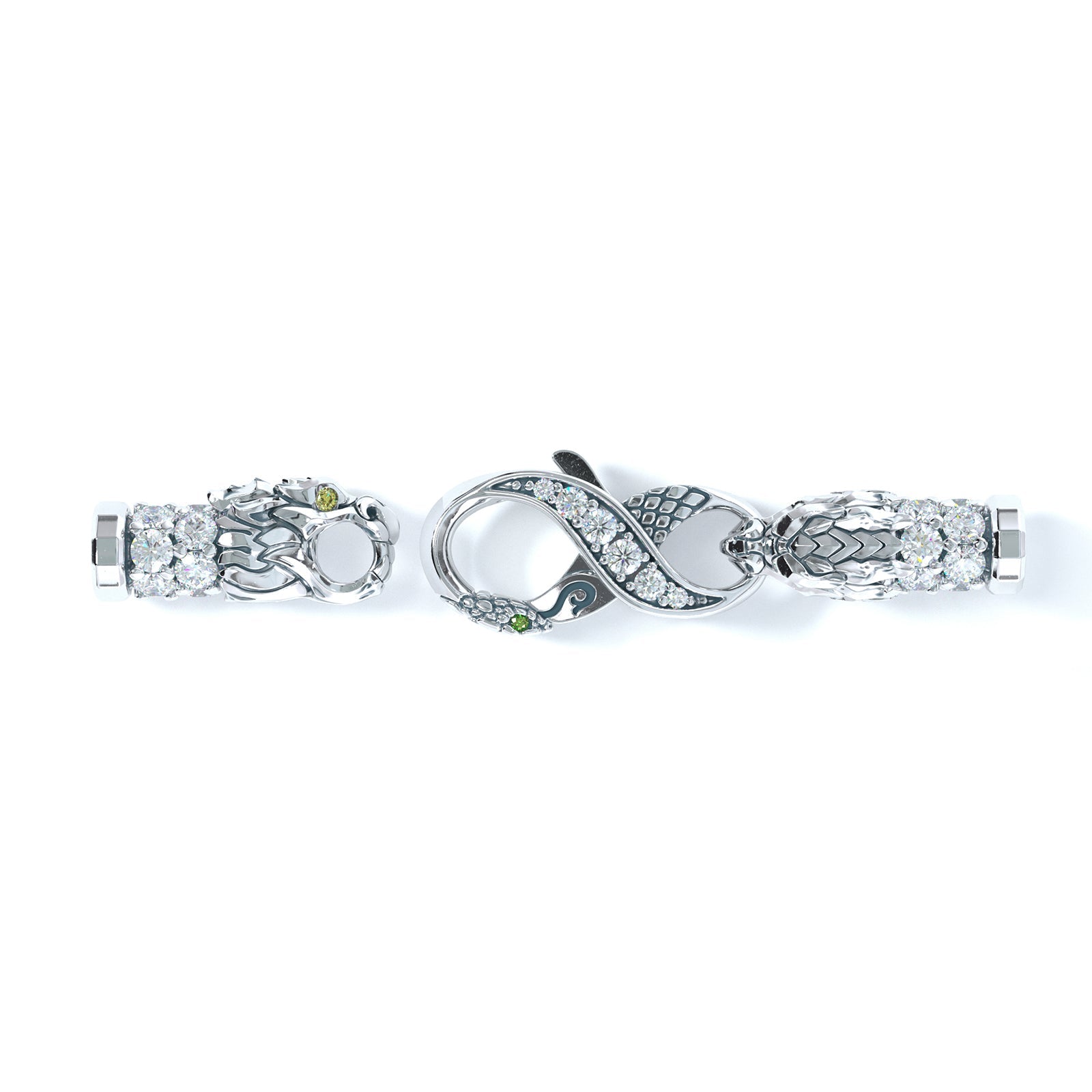 4mm Dragon King's Clasp, Platinum