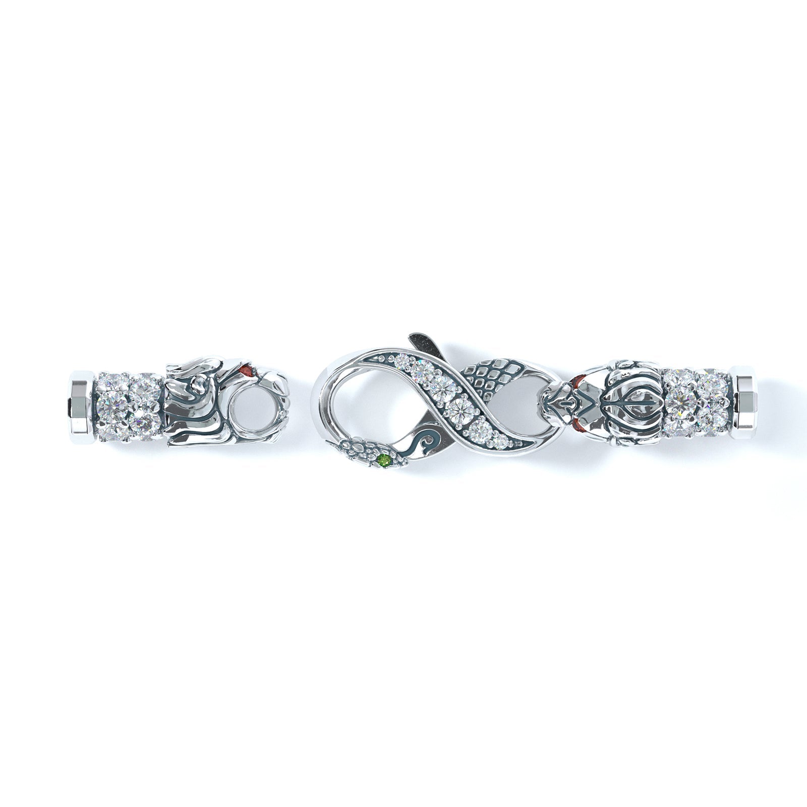 4mm Lion King's Clasp, Platinum