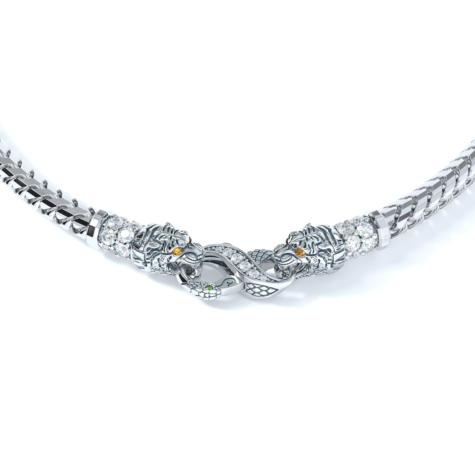 5mm Tiger King's Clasp, Platinum